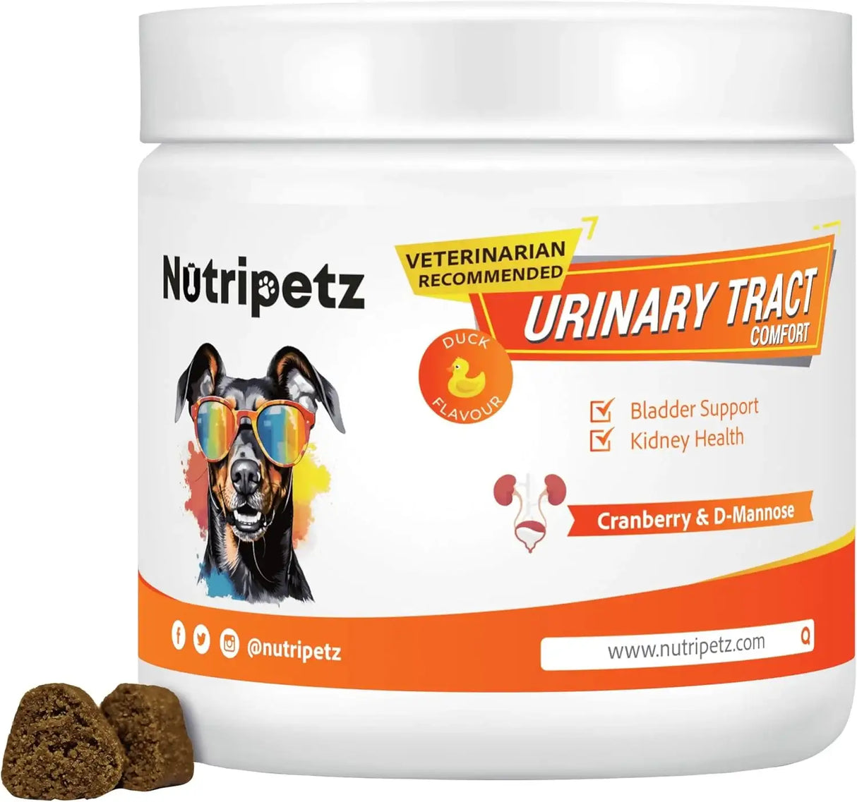 NUTRIPETZ - Nutripetz Urinary Comfort Chews for Dogs 120 Masticables - The Red Vitamin MX - Salud De Tracto Urinario Para Perros - {{ shop.shopifyCountryName }}