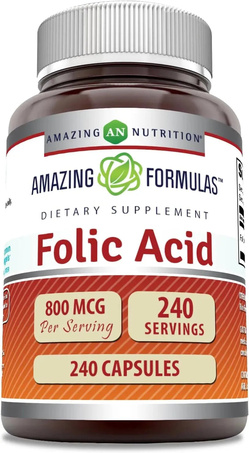 AMAZING FORMULAS - Amazing Formulas Folic Acid 800mcg 240 Capsulas - The Red Vitamin MX - Suplementos Alimenticios - {{ shop.shopifyCountryName }}