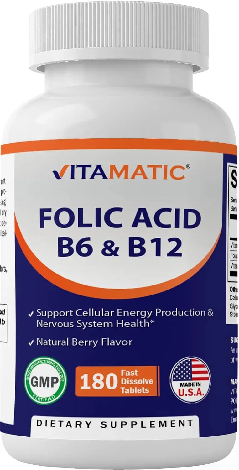 VITAMATIC - Vitamatic Folic Acid B12 B6 180 Tabletas - The Red Vitamin MX - Suplementos Alimenticios - {{ shop.shopifyCountryName }}