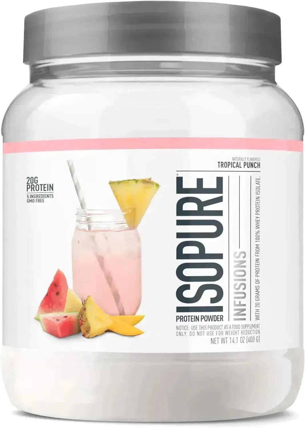 ISOPURE - Isopure Protein Powder Infusions- Tropical Punch 16 Servicios 400Gr. - The Red Vitamin MX - Suplementos Alimenticios - {{ shop.shopifyCountryName }}
