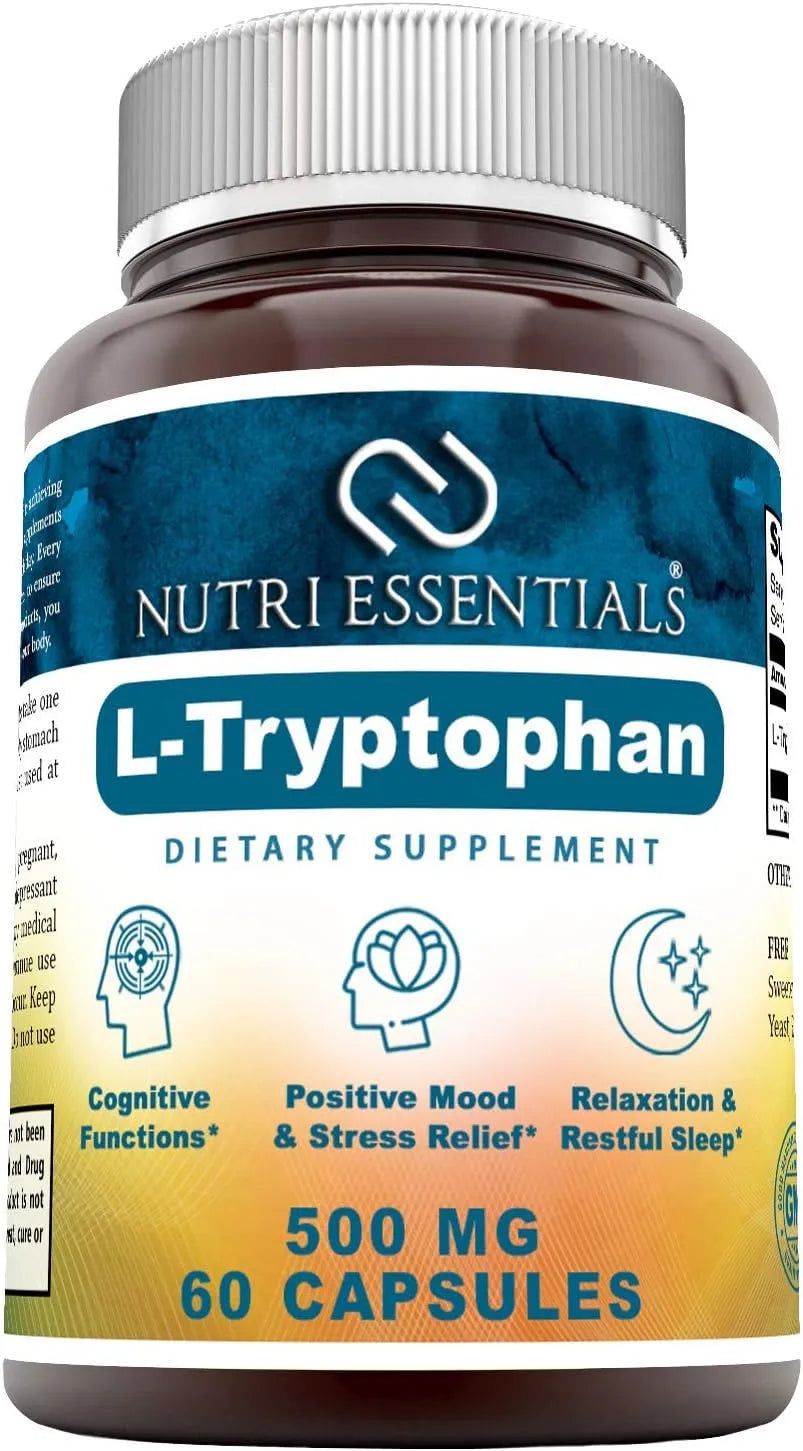 NUTRI ESSENTIALS - Nutri Essentials L-Tryptophan 500Mg. 60 Capsulas - The Red Vitamin MX - Suplementos Alimenticios - {{ shop.shopifyCountryName }}