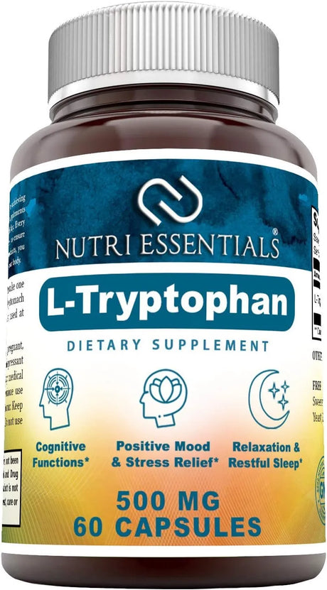 NUTRI ESSENTIALS - Nutri Essentials L-Tryptophan 500Mg. 60 Capsulas - The Red Vitamin MX - Suplementos Alimenticios - {{ shop.shopifyCountryName }}