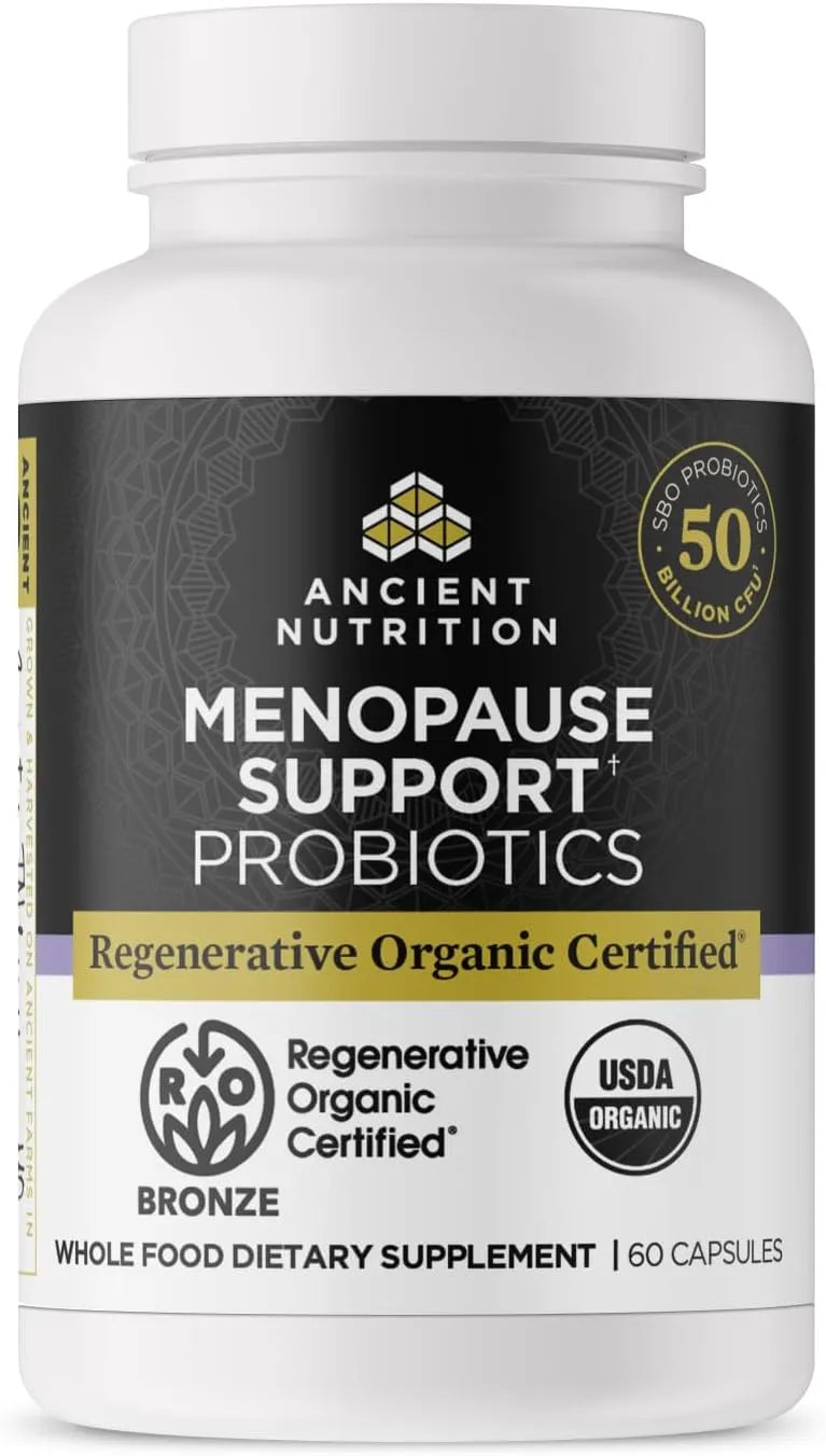 ANCIENT NUTRITION - Ancient Nutrition Regenerative Organic Certified Probiotics for Menopause Support 60 Capsulas - The Red Vitamin MX - Suplementos Alimenticios - {{ shop.shopifyCountryName }}