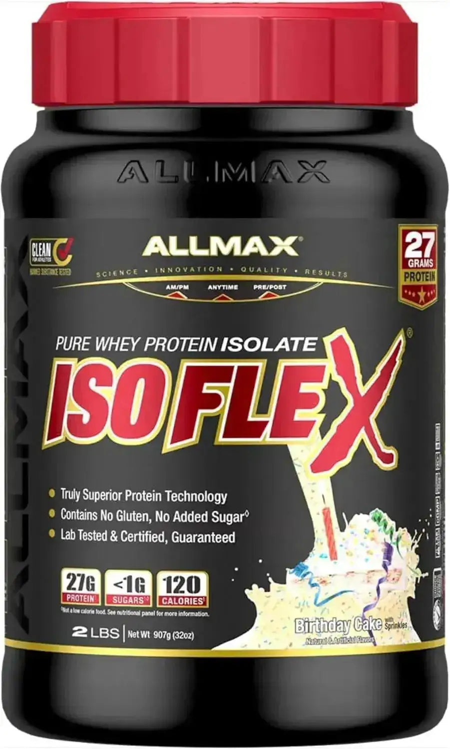 ALLMAX NUTRITION - ALLMAX Nutrition ISOFLEX Whey Protein Powder Birthday Cake 907Gr. - The Red Vitamin MX - Suplementos Alimenticios - {{ shop.shopifyCountryName }}