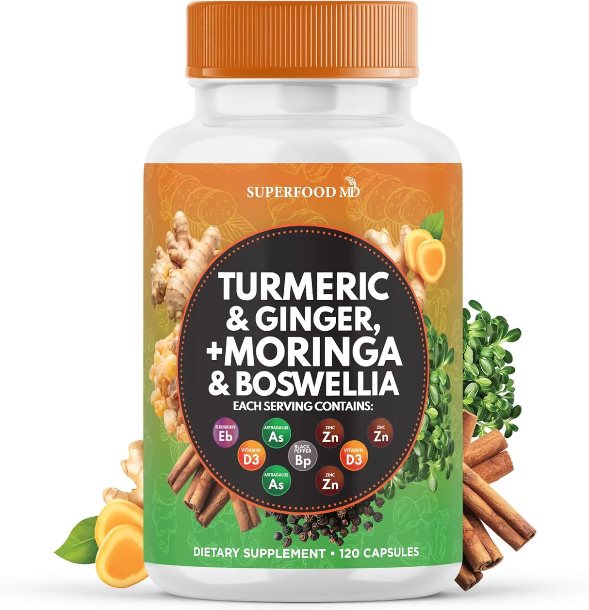 SUPERFOOD MD - Superfood MD Turmeric Moringa 120 Capsulas - The Red Vitamin MX - Suplementos Alimenticios - {{ shop.shopifyCountryName }}