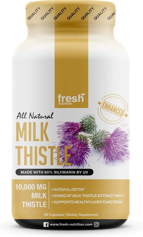 FRESH NUTRITION - Fresh Nutrition Milk Thistle 10,000Mg. 60 Capsulas - The Red Vitamin MX - Suplementos Alimenticios - {{ shop.shopifyCountryName }}