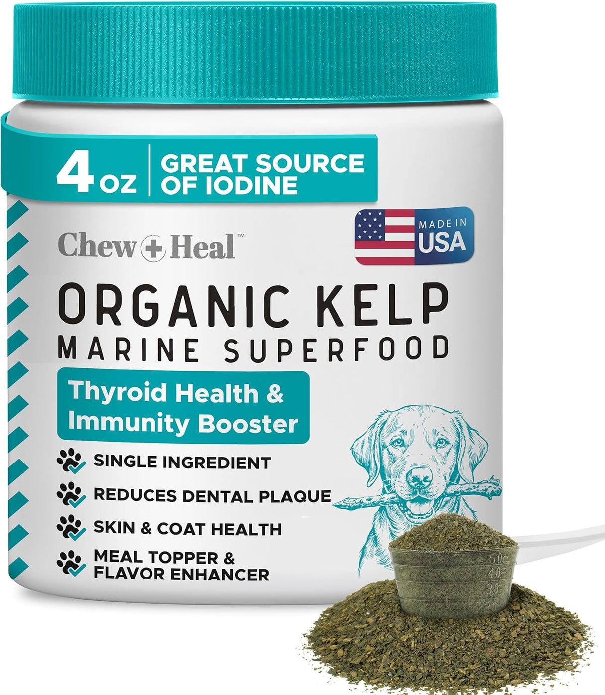 CHEW + HEAL - Chew + Heal Labs Kelp Supplement for Dogs 4 Oz. - The Red Vitamin MX - Suplementos Herbales Para Perros - {{ shop.shopifyCountryName }}