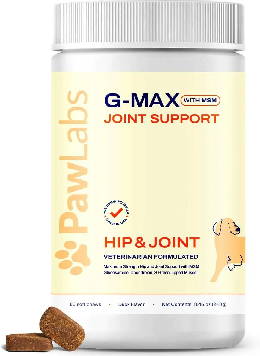 PAWLABS - Pawlabs G-Max Joint Support for Dogs Duck Flavor 60 Masticables - The Red Vitamin MX - Cuidado De Cadera Y Articulaciones Para Perros - {{ shop.shopifyCountryName }}