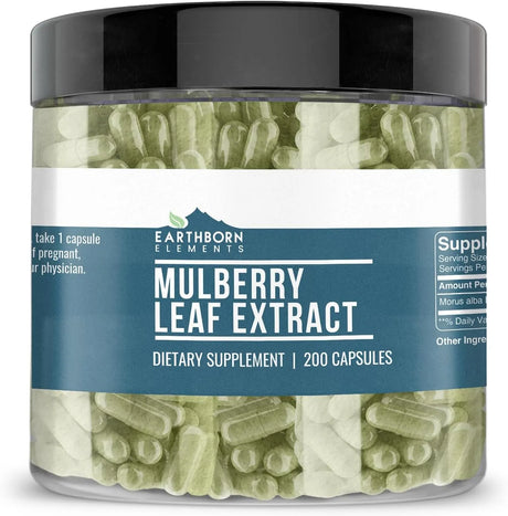 EARTHBORN ELEMENTS - Earthborn Elements White Mulberry Leaf Extract 200 Capsulas - The Red Vitamin MX - Suplementos Alimenticios - {{ shop.shopifyCountryName }}