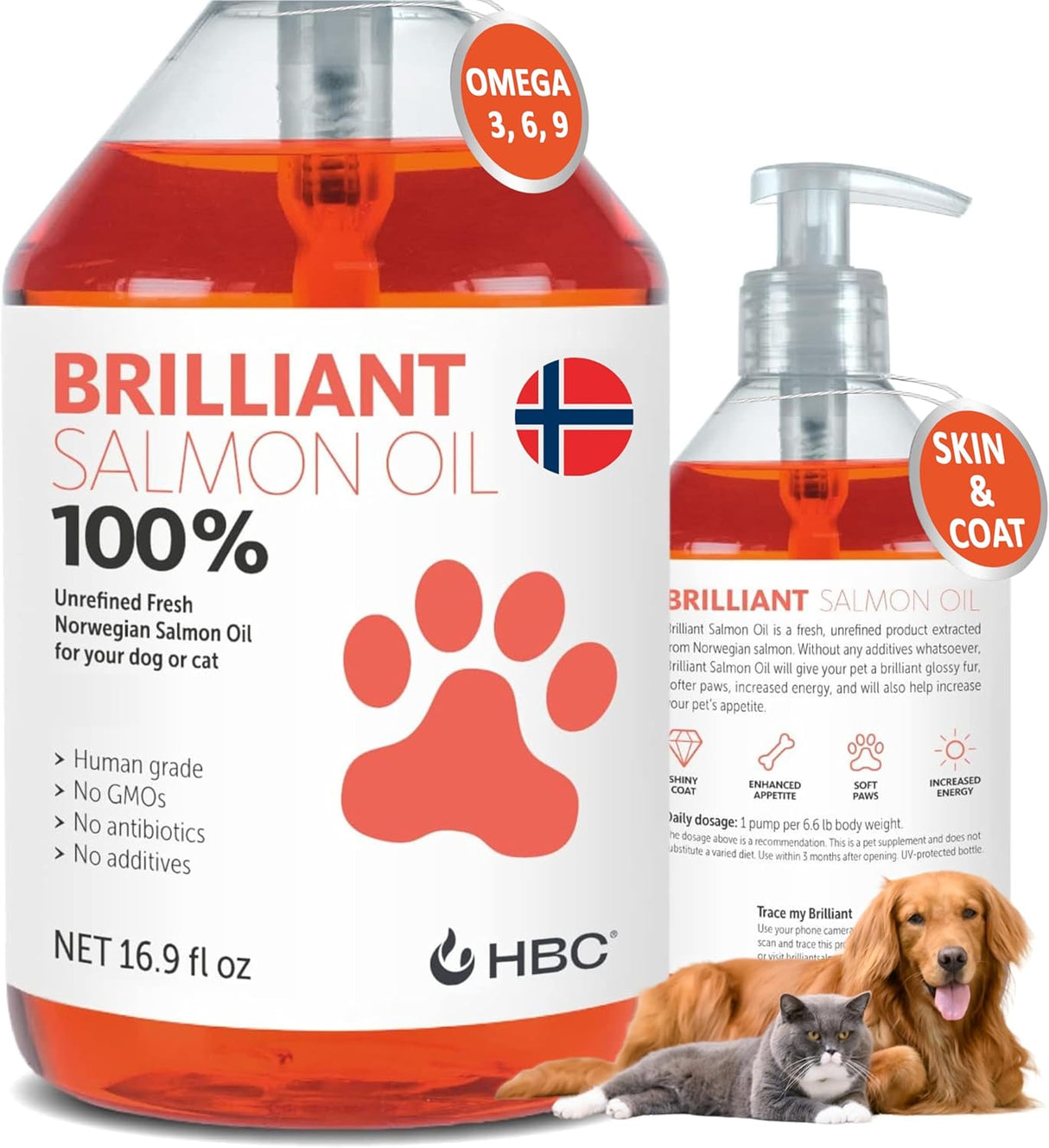 Hofseth BioCare Salmon Oil for Dogs 16.9 Fl.Oz.