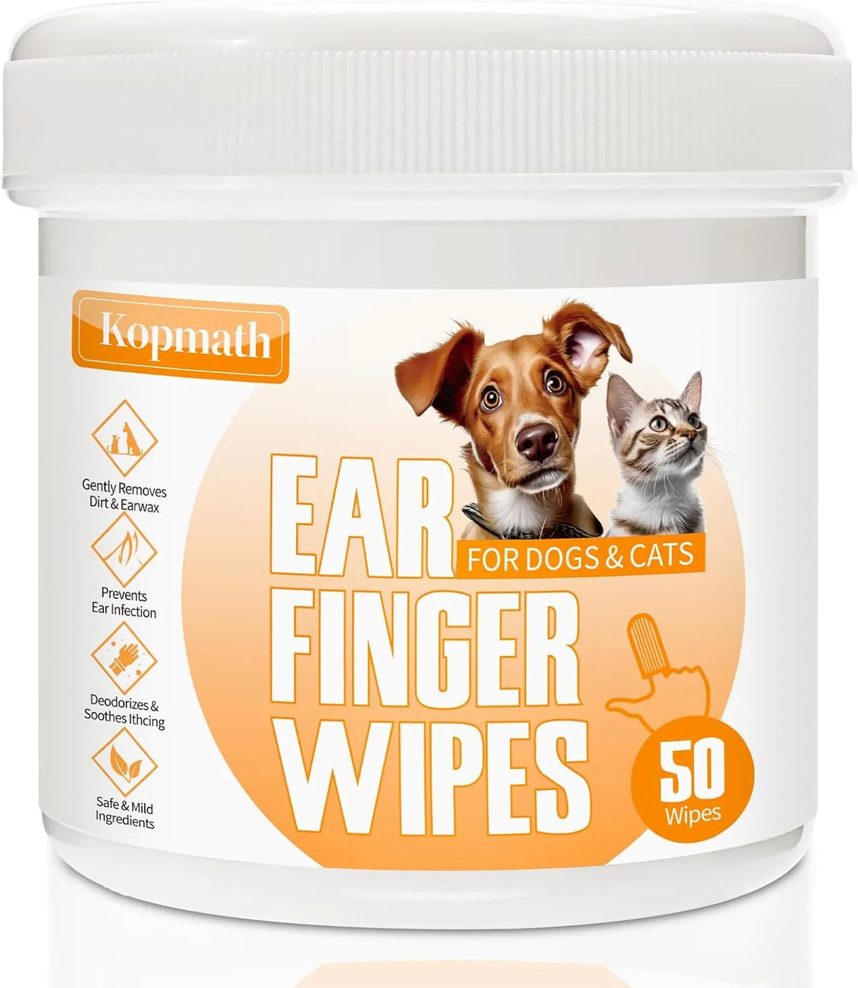 KOPMATH - Kopmath Ear Cleaner Finger Wipes for Dogs & Cats Unscented 50 Toallitas - The Red Vitamin MX - Cuidado Del Oído De Perros - {{ shop.shopifyCountryName }}