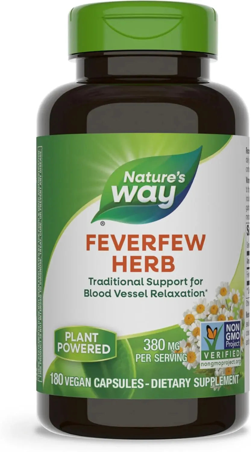 NATURE'S WAY - Nature's Way Feverfew Herb 380Mg. 180 Capsulas - The Red Vitamin MX - Suplementos Alimenticios - {{ shop.shopifyCountryName }}