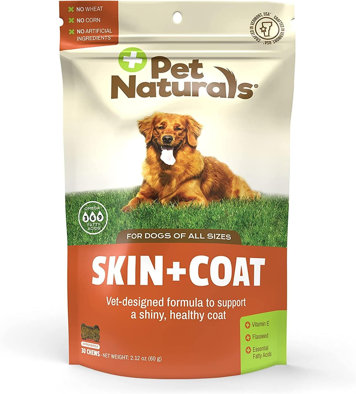 Pet Naturals Skin and Coat for Dogs 30 Masticables