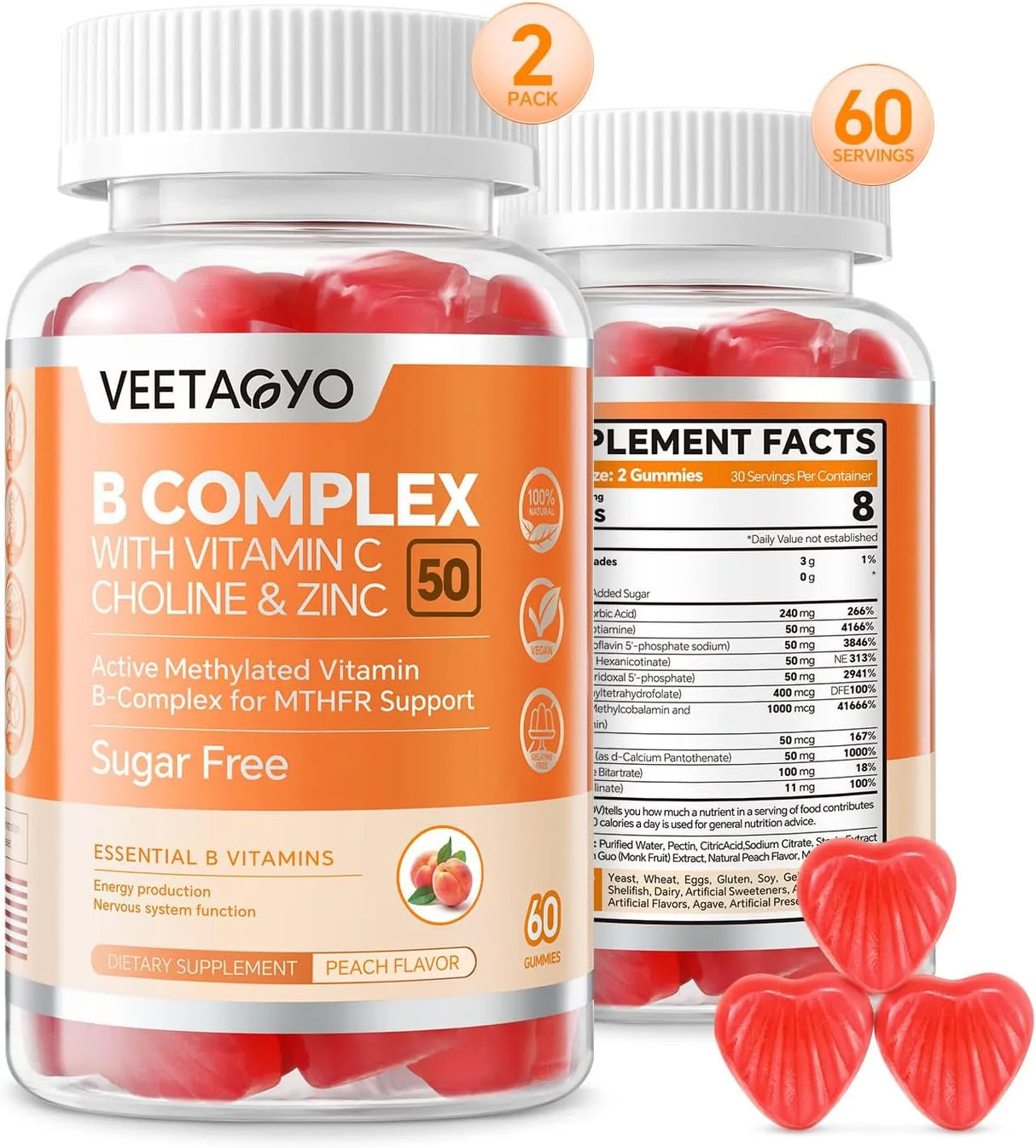 VEETAGYO - VEETAGYO B Complex 60 Gomitas 2 Pack - The Red Vitamin MX - Suplementos Alimenticios - {{ shop.shopifyCountryName }}