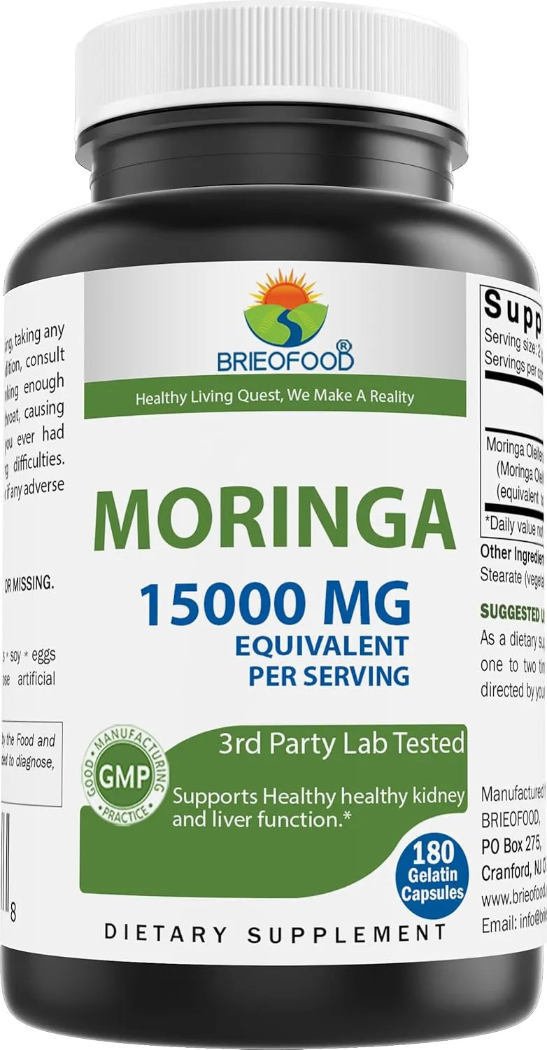 BRIEOFOOD - Brieofood Moringa Oleifera 15,000Mg. 180 Capsulas - The Red Vitamin MX - Suplementos Alimenticios - {{ shop.shopifyCountryName }}