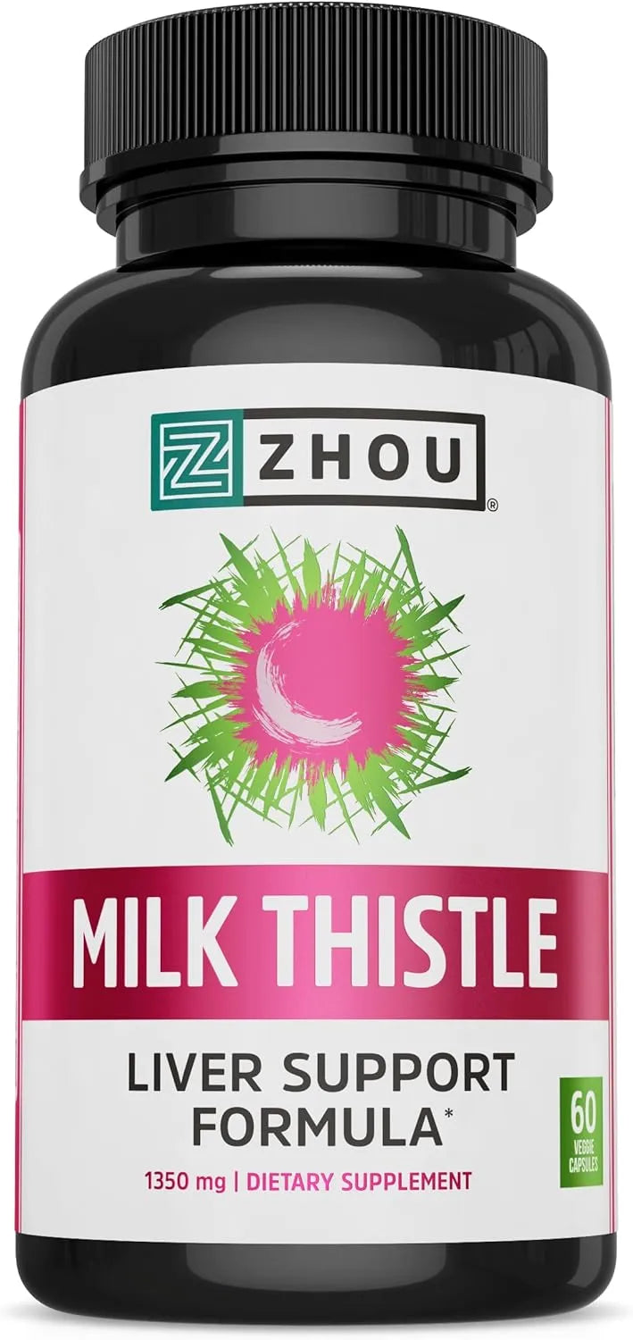 ZHOU - Zhou Milk Thistle Liver Support 60 Tabletas - The Red Vitamin MX - Suplementos Alimenticios - {{ shop.shopifyCountryName }}