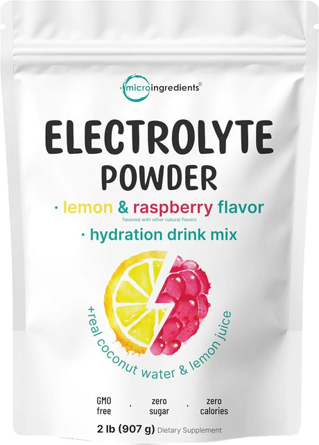 MICRO INGREDIENTS - Micro Ingredients Hydration Electrolyte Powder Lemon Raspberry Flavored 139 Servicios 907Gr. - The Red Vitamin MX - Suplementos Alimenticios - {{ shop.shopifyCountryName }}