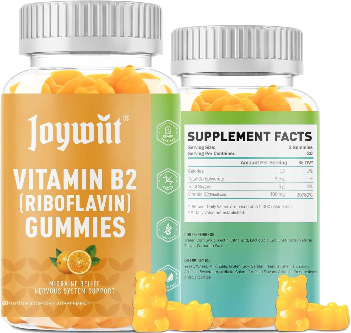 JOYWIIT - Joywiit Vitamin B2 Gummies 400Mg. 60 Gomitas 2 Pack - The Red Vitamin MX - Suplementos Alimenticios - {{ shop.shopifyCountryName }}