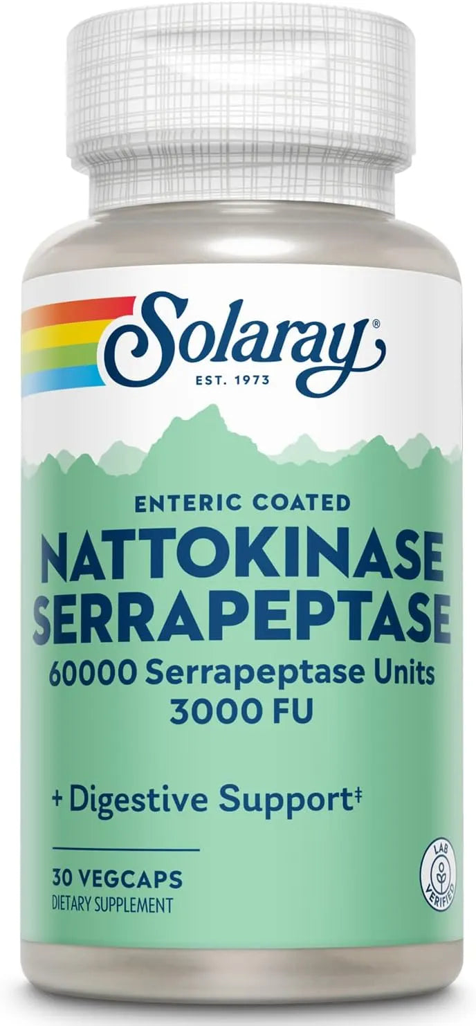 SOLARAY - SOLARAY Nattokinase Serrapeptase 3000 FU 30 Capsulas - The Red Vitamin MX - Suplementos Alimenticios - {{ shop.shopifyCountryName }}