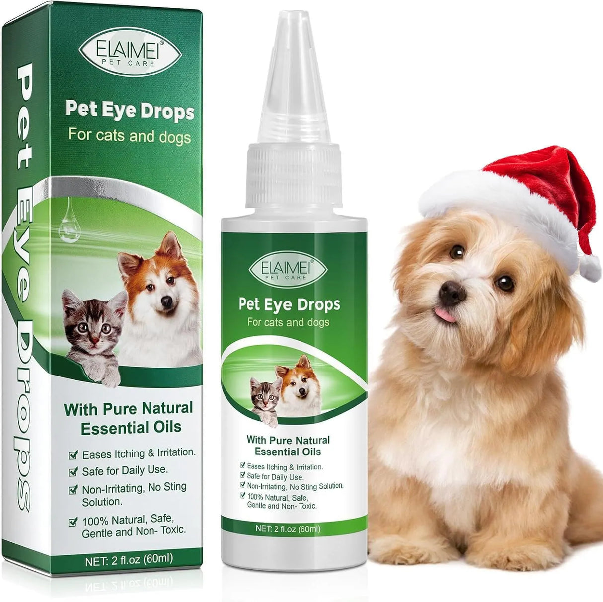 ELAIMEI - ELAIMEI Pet Eye Drops for Dog & Cat 60Ml. - The Red Vitamin MX - Cuidado De Los Ojos De Los Perros - {{ shop.shopifyCountryName }}