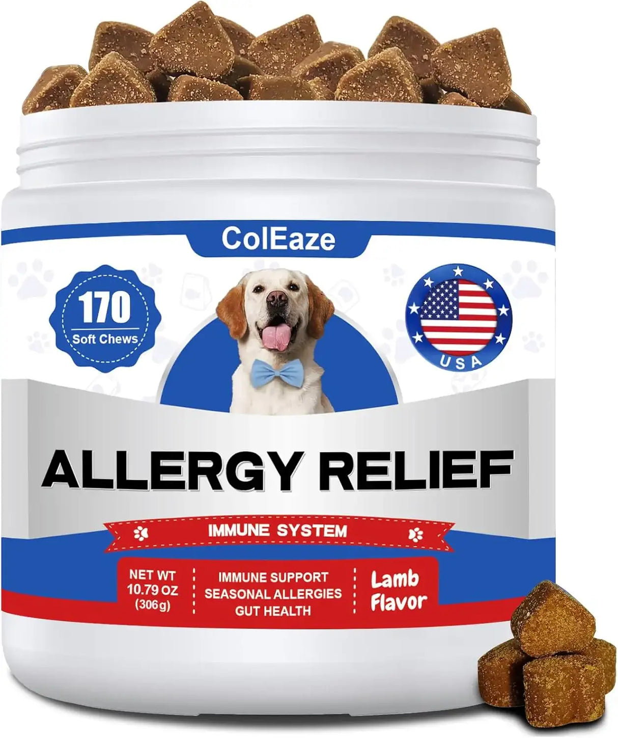 COLEAZE - ColEaze Dog Allergy Chews 170 Masticables - The Red Vitamin MX - Remedios Para La Picazón De Perros - {{ shop.shopifyCountryName }}
