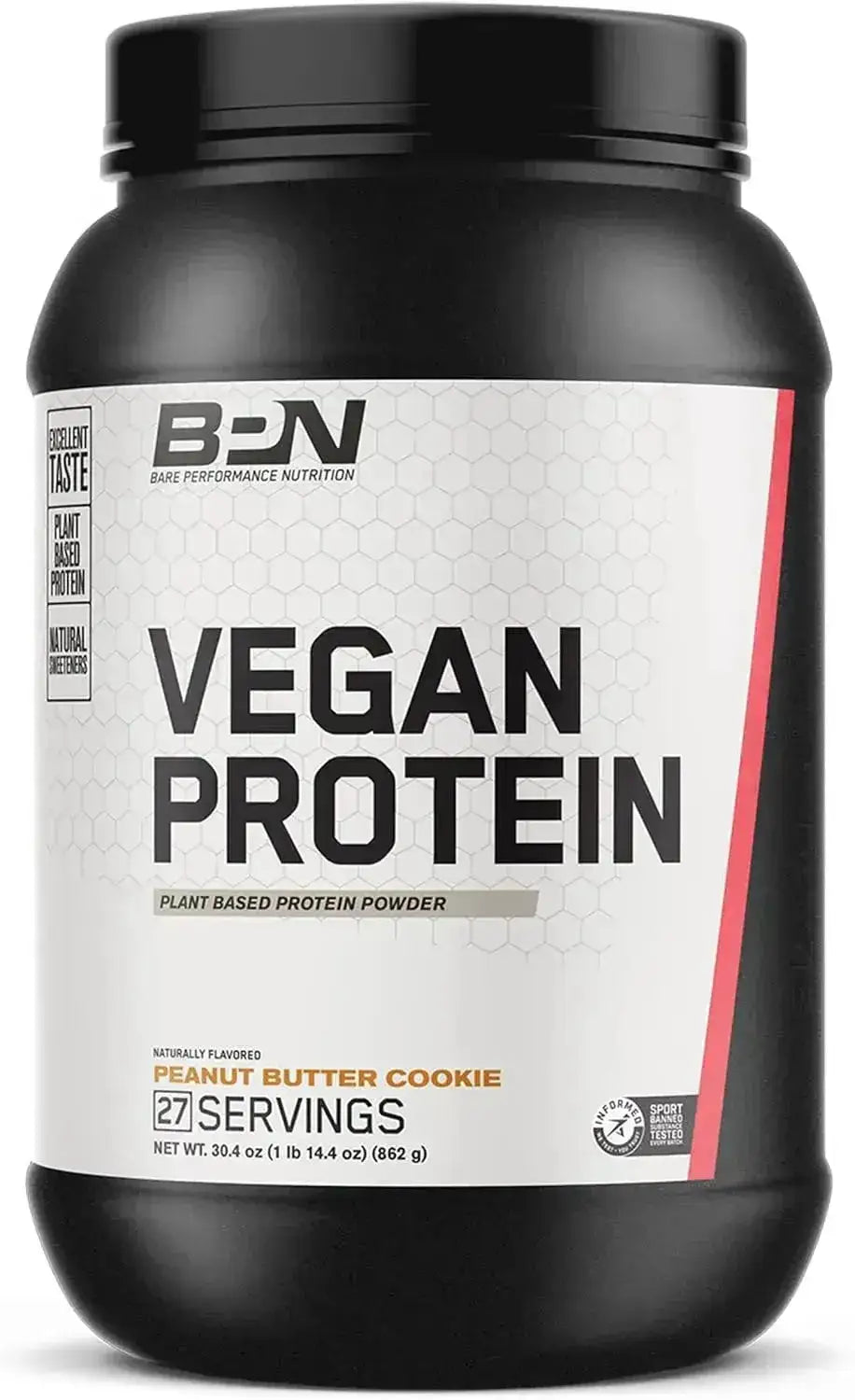 BARE PERFORMANCE NUTRITION - BARE PERFORMANCE NUTRITION Vegan Protein Peanut Butter Cookie 27 Servicios 862Gr. - The Red Vitamin MX - Suplementos Alimenticios - {{ shop.shopifyCountryName }}