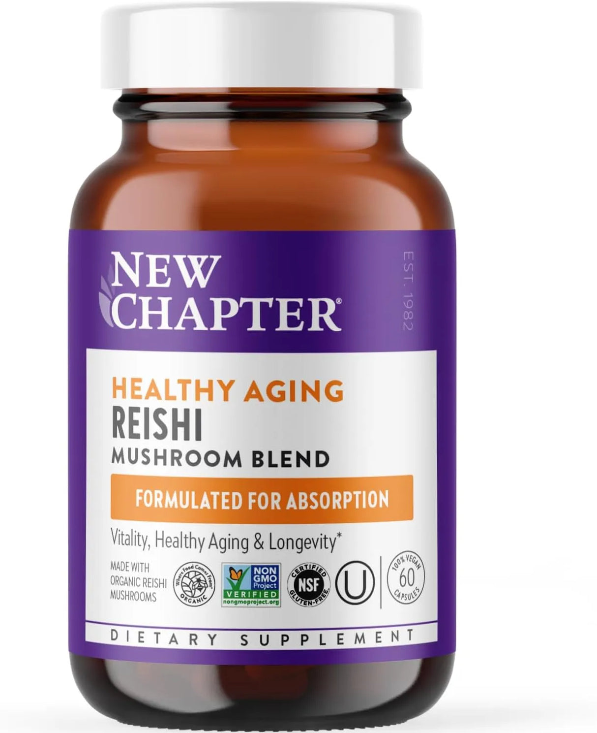 NEW CHAPTER - New Chapter Reishi Mushroom 60 Capsulas - The Red Vitamin MX - Suplementos Alimenticios - {{ shop.shopifyCountryName }}