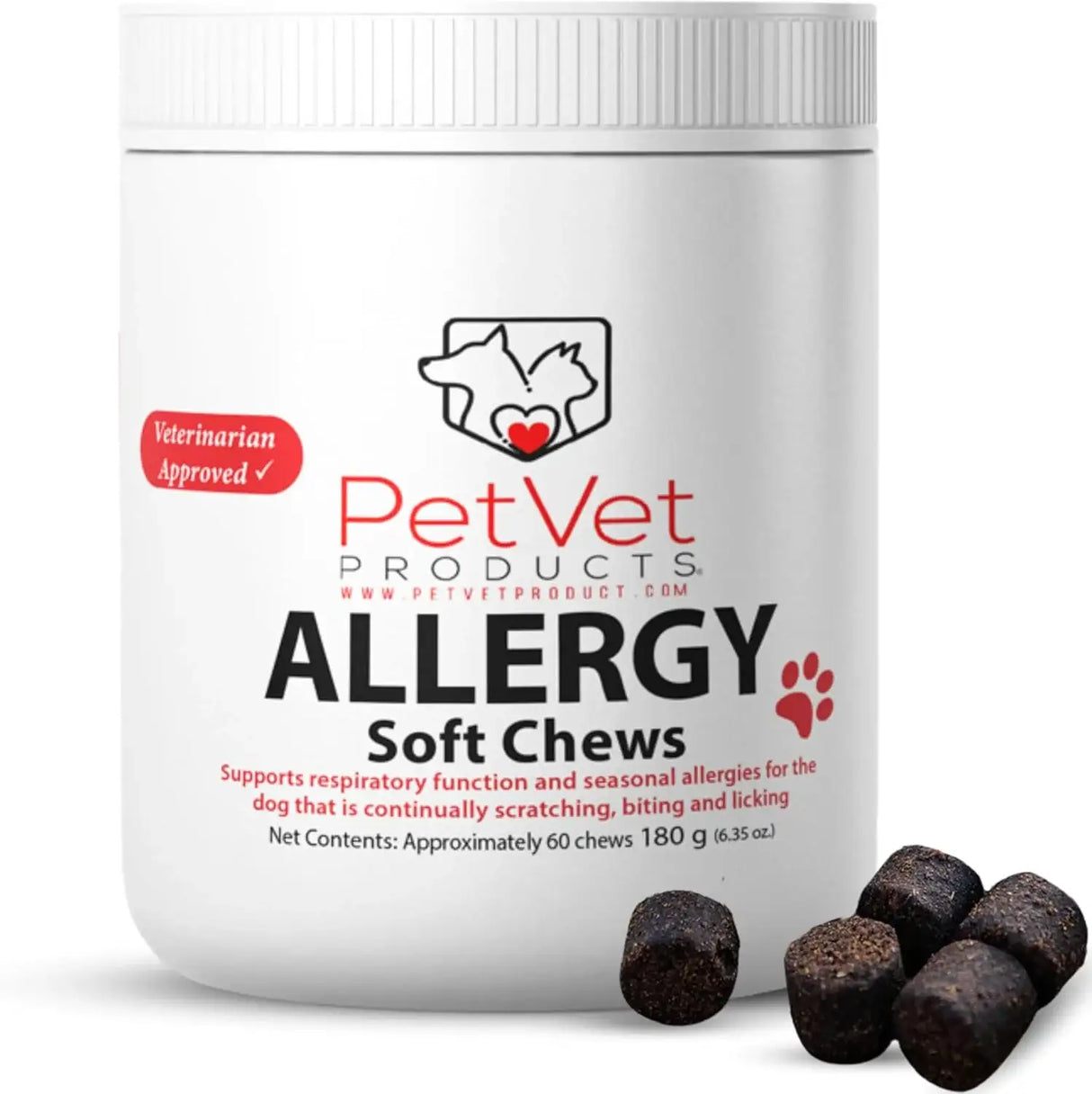 PET VET - Pet Vet Allergy Relief Chews for Dogs Beef Liver 60 Masticables - The Red Vitamin MX - Remedios Para La Picazón De Perros - {{ shop.shopifyCountryName }}