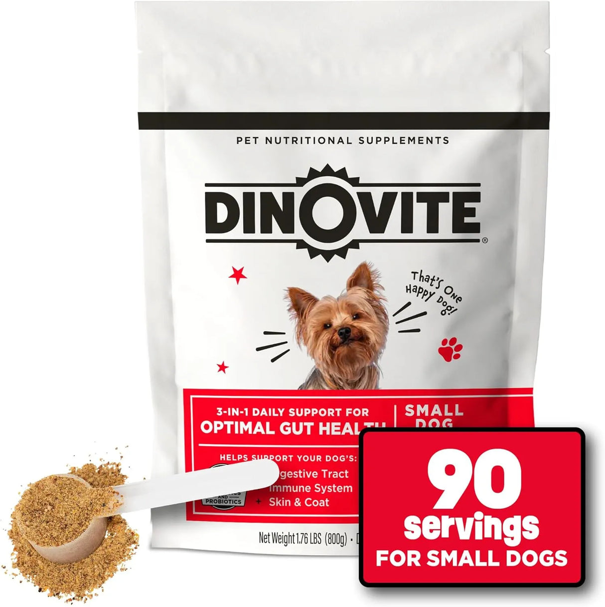 DINOVITE - Dinovite Dog Probiotics Small Dogs 1-18 lbs 90 Servicios 800Gr. - The Red Vitamin MX - Probióticos Para Perros - {{ shop.shopifyCountryName }}