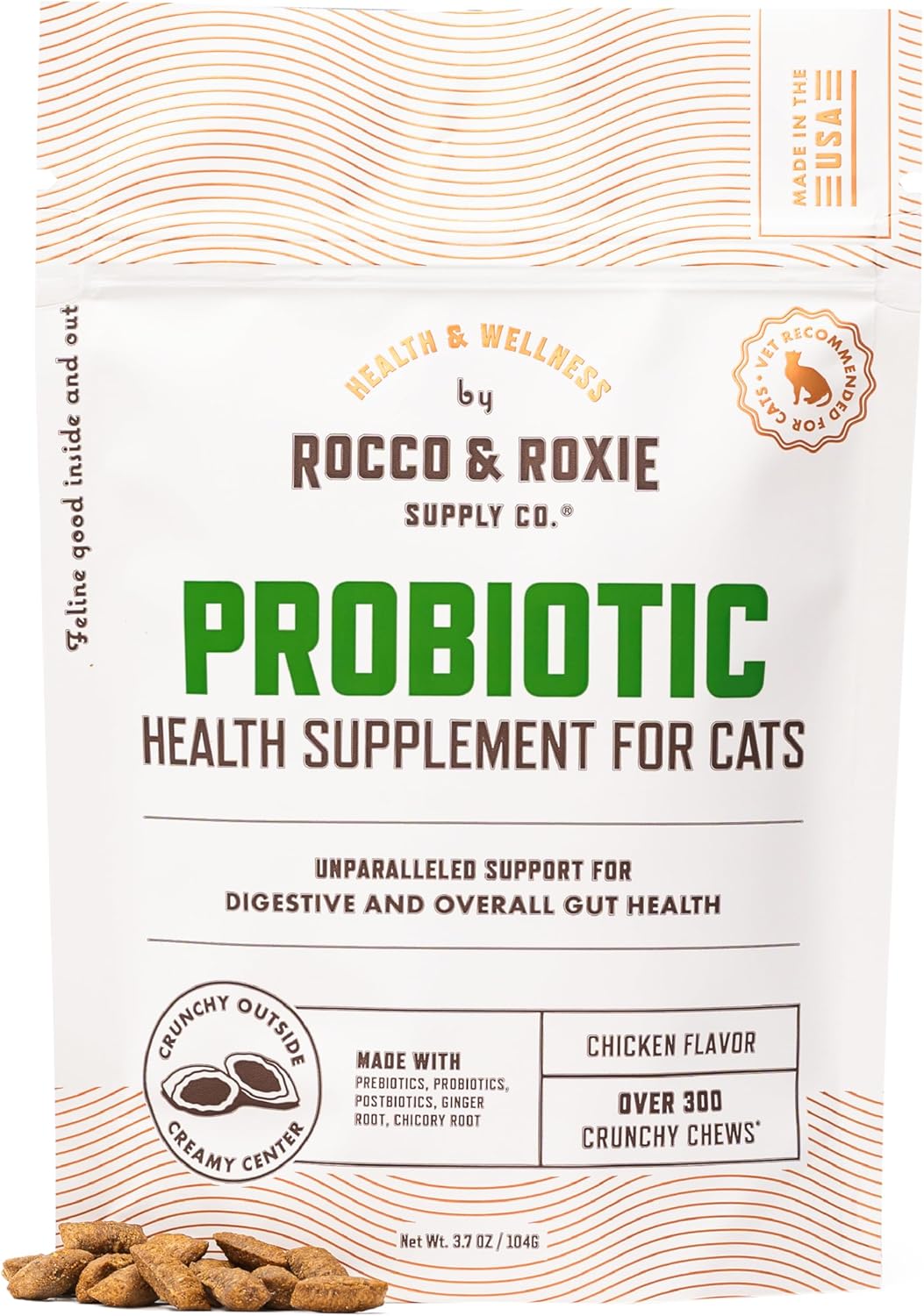 Rocco & Roxie Cat Probiotic Health Supplement for Cats 104Gr.