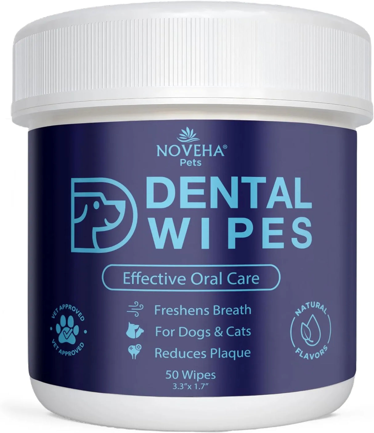 NOVEHA - NOVEHA Pets Dental Finger Wipes for Dogs & Cats Flavor-Free 50 Toallitas - The Red Vitamin MX - Cuidado Dental Para Perros - {{ shop.shopifyCountryName }}