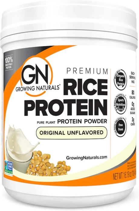 GROWING NATURALS - Growing Naturals Organic Rice Protein Powder 15g Original Unflavored 460Gr. - The Red Vitamin MX - Suplementos Alimenticios - {{ shop.shopifyCountryName }}