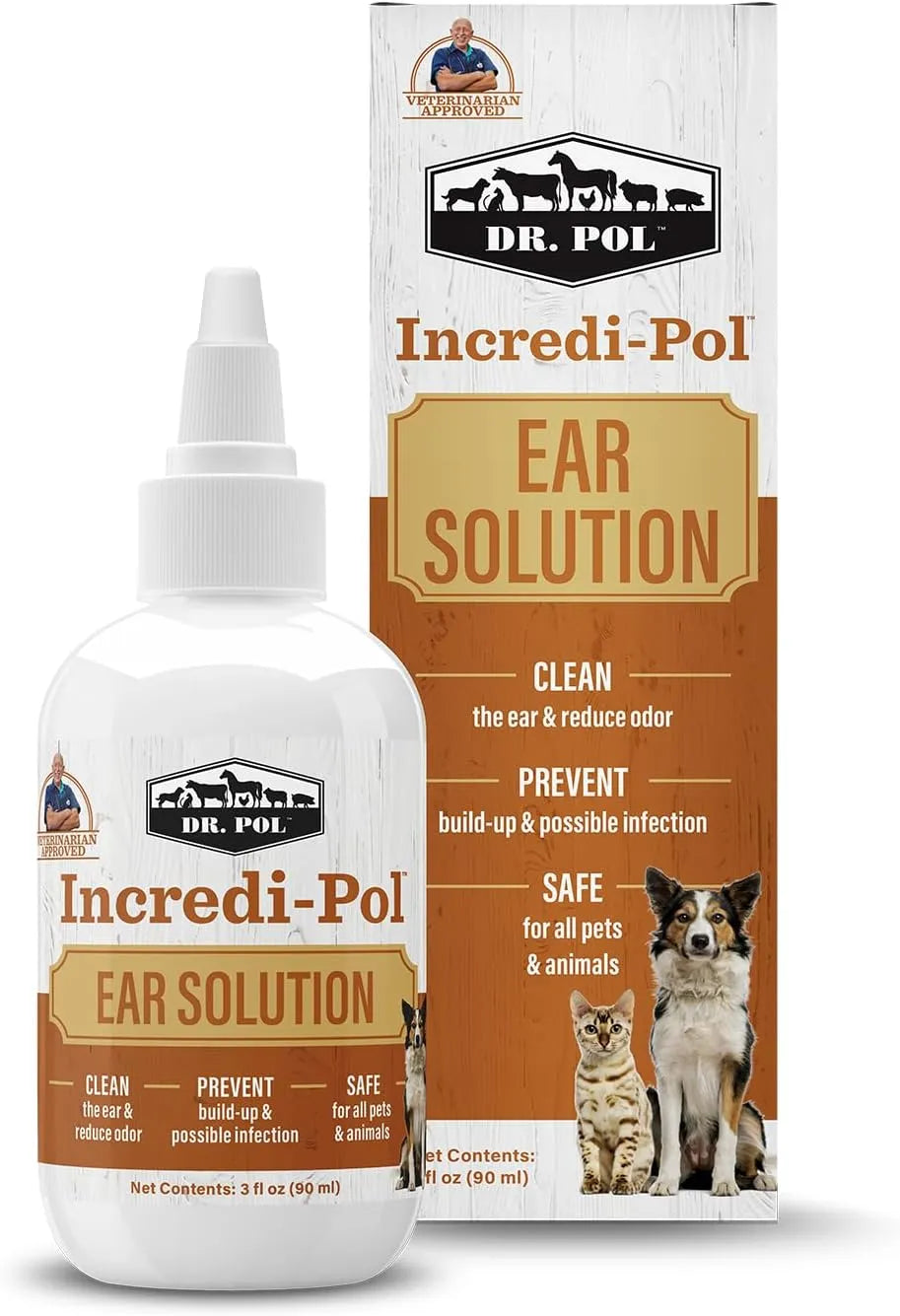 DR. POL - Dr. Pol Incredi-Pol Dog and Cat Ear Solution 3 Fl.Oz. - The Red Vitamin MX - Cuidado Del Oído De Perros - {{ shop.shopifyCountryName }}