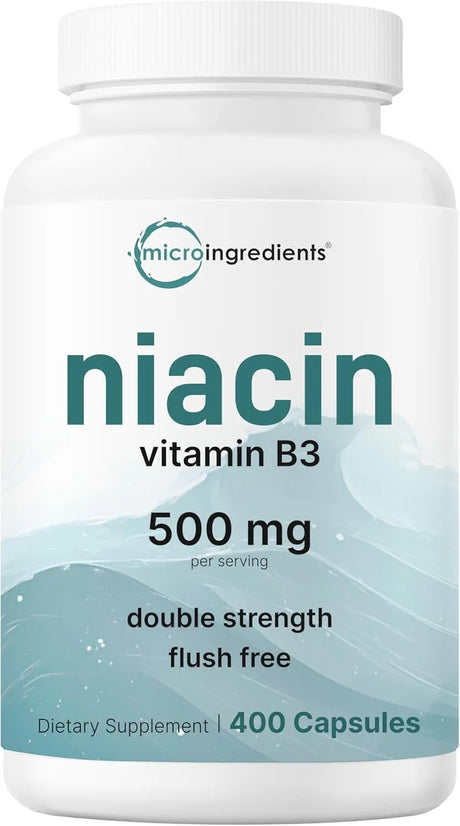 MICRO INGREDIENTS - Micro Ingredients Niacin 500Mg. 400 Capsulas - The Red Vitamin MX - Suplementos Alimenticios - {{ shop.shopifyCountryName }}