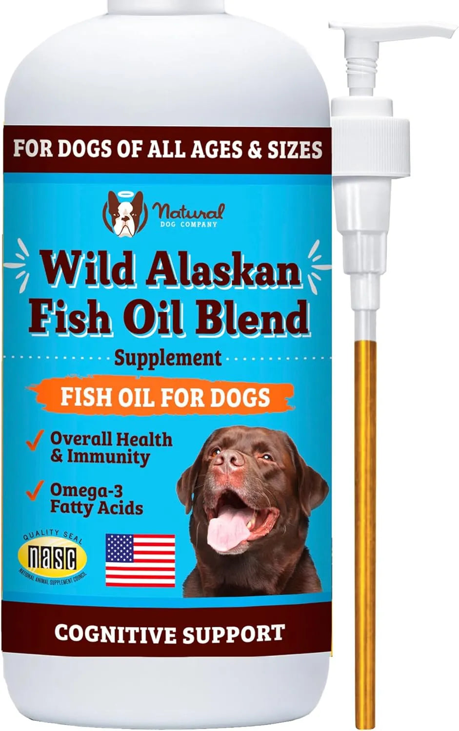NATURAL DOG - Natural Dog Company Wild Alaskan Fish Oil for Dogs 16 Fl.Oz. - The Red Vitamin MX - Aceite De Pescado Para Perros - {{ shop.shopifyCountryName }}