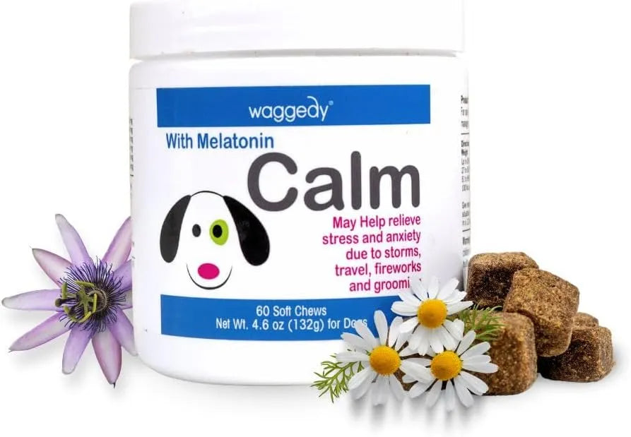 WAGGEDY - waggedy Calm with Melatonin 60 Masticables - The Red Vitamin MX - Relajantes Para Perros - {{ shop.shopifyCountryName }}
