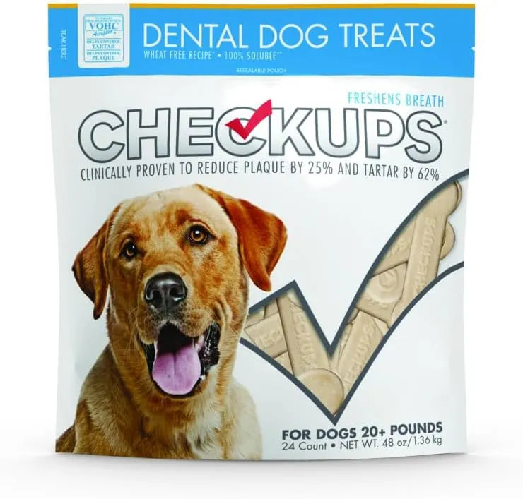CHECKUPS - Checkups Dental Dog Treats 24 Piezas - The Red Vitamin MX - Cuidado Dental Para Perros - {{ shop.shopifyCountryName }}