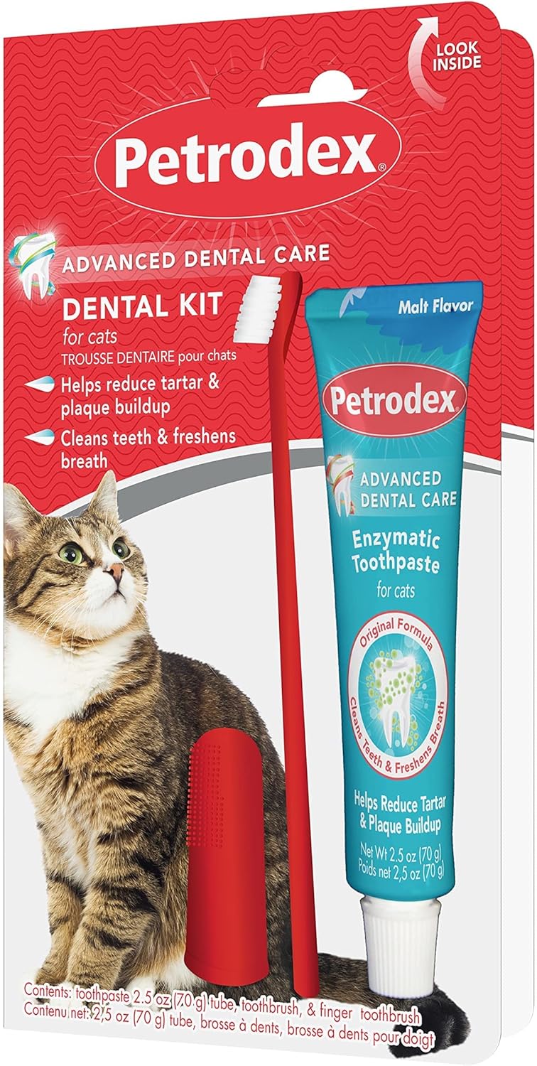Petrodex Dental Care Kit for Cats Cat Toothbrush and Toothpaste