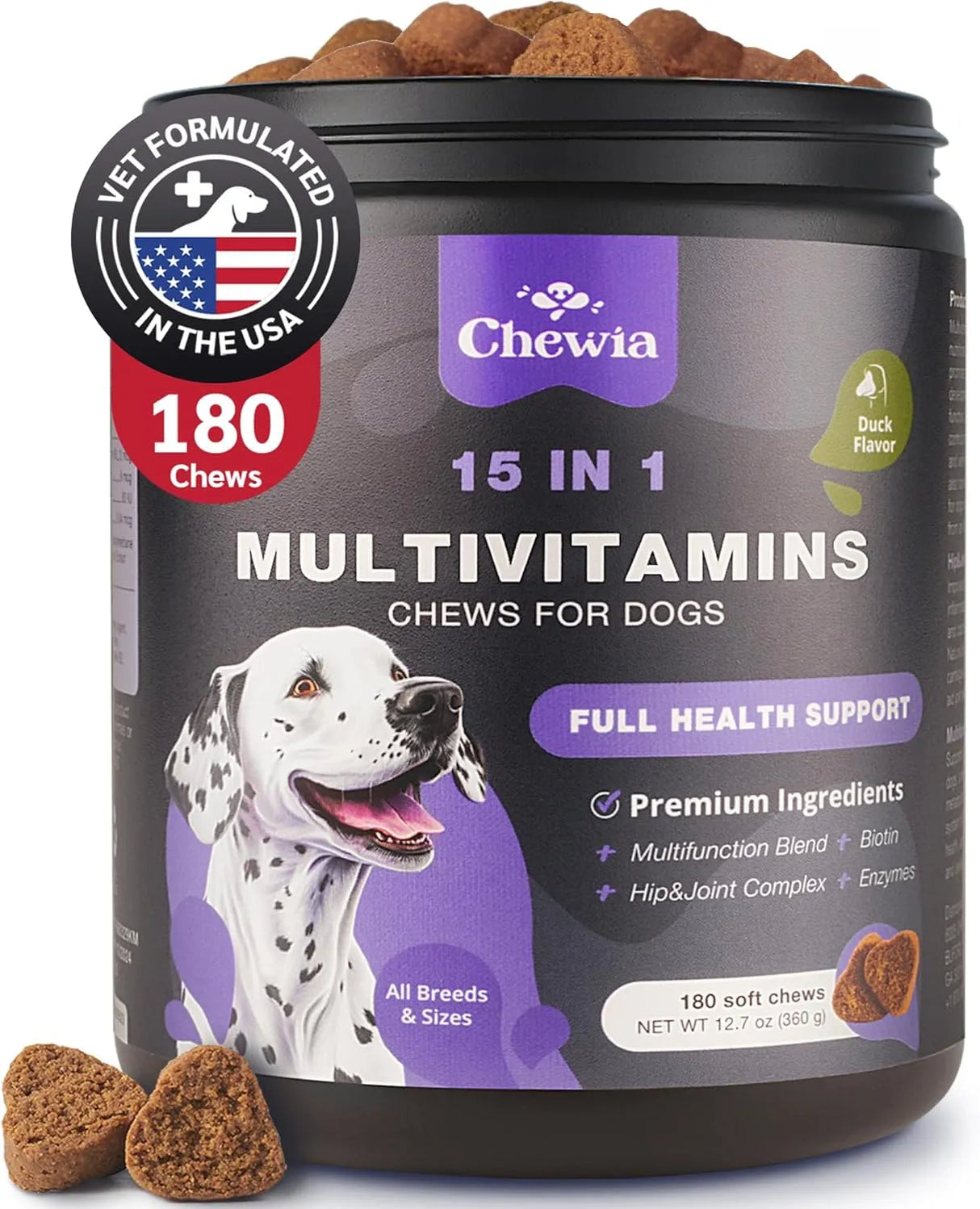 CHEWIA - CHEWIA 15 in 1 Dog Multivitamin Chews 180 Masticables - The Red Vitamin MX - Multivitamínicos Para Perros - {{ shop.shopifyCountryName }}