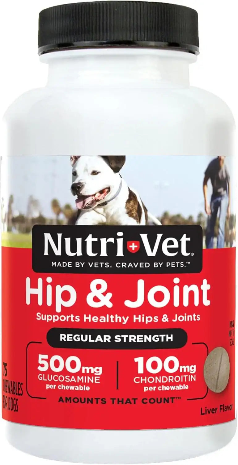NUTRI-VET - Nutri-Vet Hip & Joint Chewable Dog Regular Strength 75 Tabletas Masticables - The Red Vitamin MX - Cuidado De Cadera Y Articulaciones Para Perros - {{ shop.shopifyCountryName }}