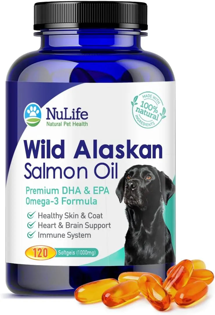 NULIFE - NuLife Pure Wild Alaskan Salmon Oil for Dogs 120 Capsulas Blandas - The Red Vitamin MX - Aceite De Pescado Para Perros - {{ shop.shopifyCountryName }}