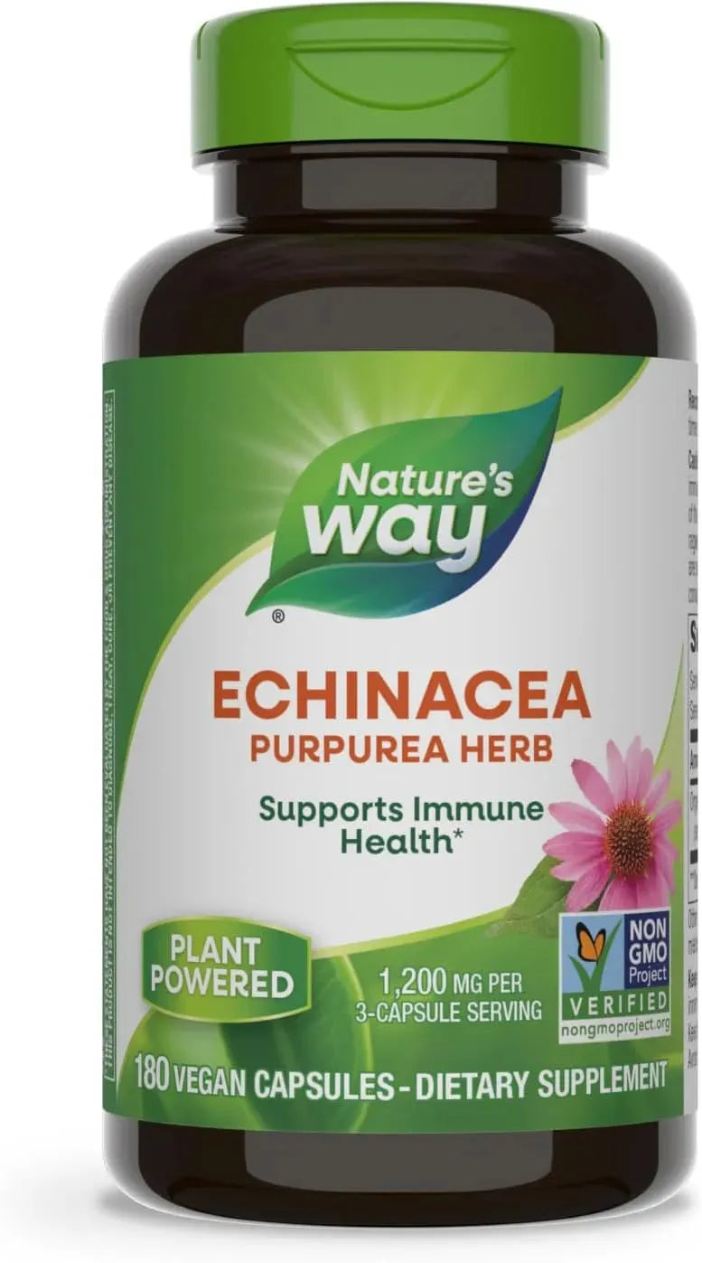 NATURE'S WAY - Nature's Way Echinacea Purpurea Herb 1200Mg. 180 Capsulas - The Red Vitamin MX - Suplementos Alimenticios - {{ shop.shopifyCountryName }}