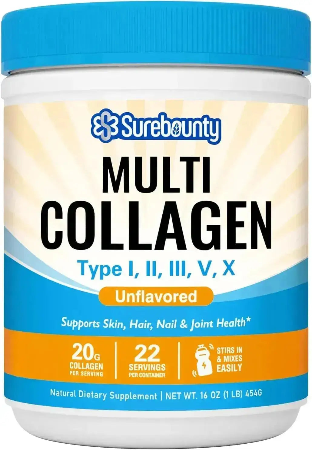 SUREBOUNTY - Surebounty Multi Collagen Powder 454Gr. - The Red Vitamin MX - Suplementos Alimenticios - {{ shop.shopifyCountryName }}