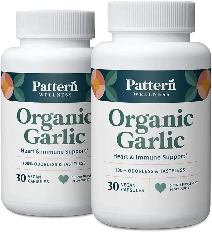 PATTERN WELLNESS - Pattern Wellness Odorless Organic Garlic 1000Mg. 30 Capsulas 2 Pack - The Red Vitamin MX - Suplementos Alimenticios - {{ shop.shopifyCountryName }}
