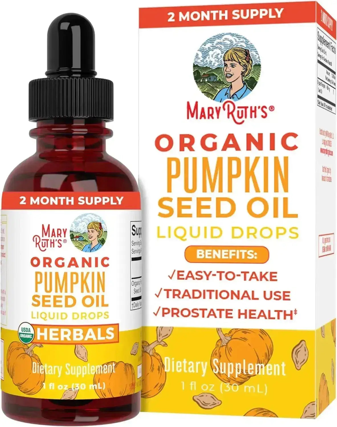 MARY RUTH ORGANICS - MaryRuth Organics Pumpkin Seed Oil Cold Pressed 1 Fl.Oz. - The Red Vitamin MX - Suplementos Alimenticios - {{ shop.shopifyCountryName }}