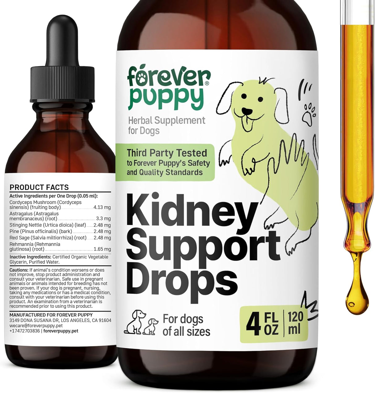 FOREVER PUPPY - Forever Puppy Kidney Support Drops for Dogs 4 Fl.Oz. - The Red Vitamin MX - Suplementos Herbales Para Perros - {{ shop.shopifyCountryName }}