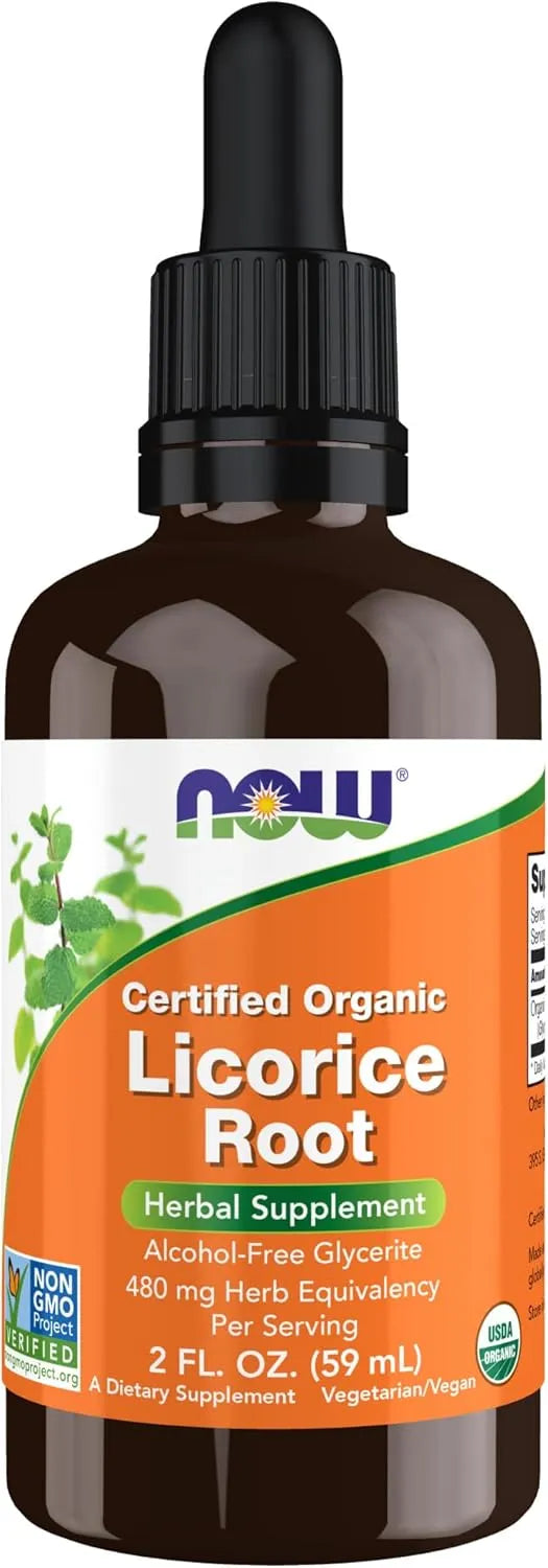 NOW SUPPLEMENTS - NOW Foods Supplements Certified Organic Licorice Root 2 Fl.Oz. - The Red Vitamin MX - Suplementos Alimenticios - {{ shop.shopifyCountryName }}