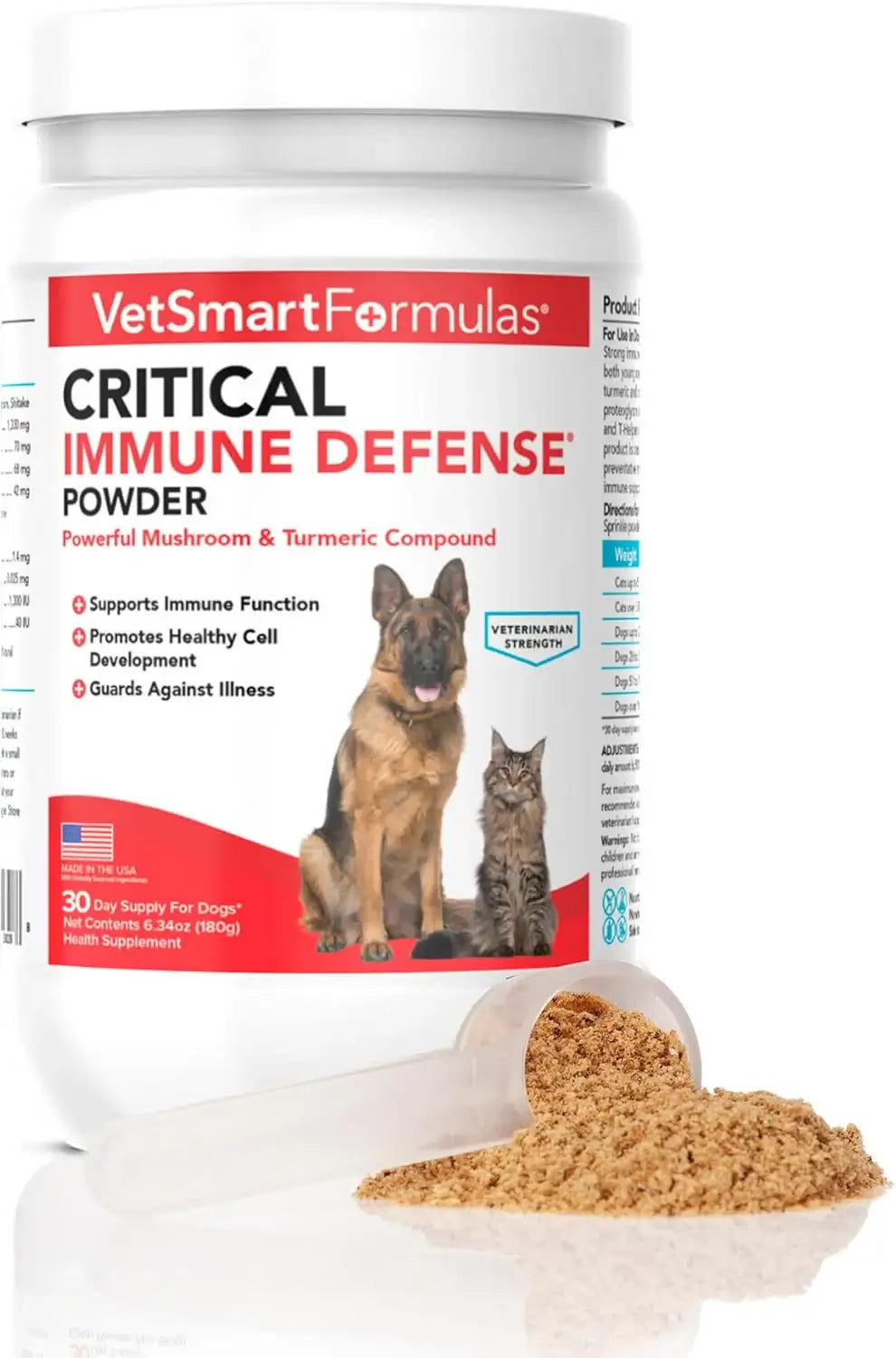 VETSMART FORMULAS - VetSmart Formulas Critical Immune Defense for Dogs & Cats 180Gr. - The Red Vitamin MX - Suplementos Herbales Para Perros - {{ shop.shopifyCountryName }}