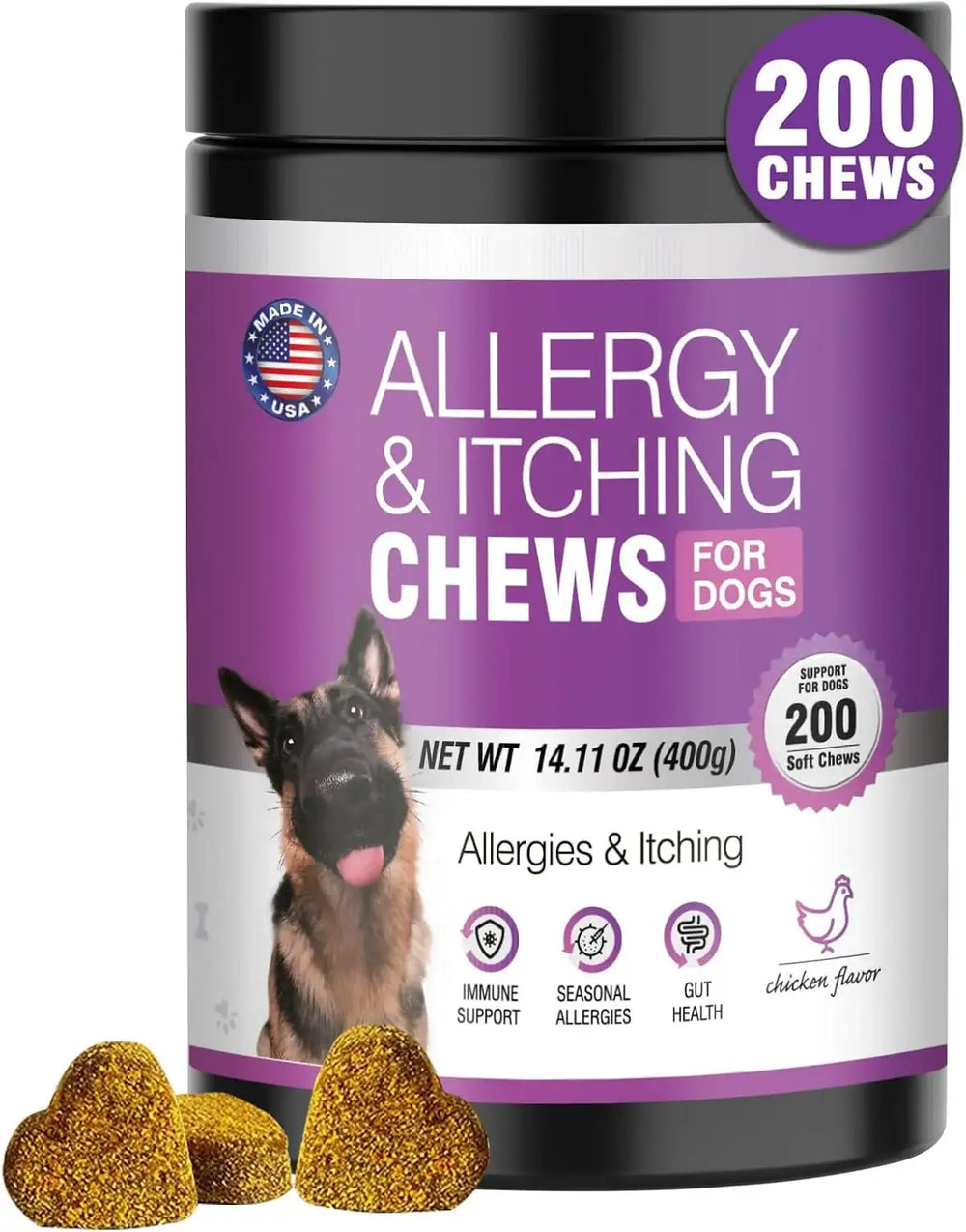 TTLXRL - TTLXRL Dog Allergy Chews 200 Masticables - The Red Vitamin MX - Remedios Para La Picazón De Perros - {{ shop.shopifyCountryName }}