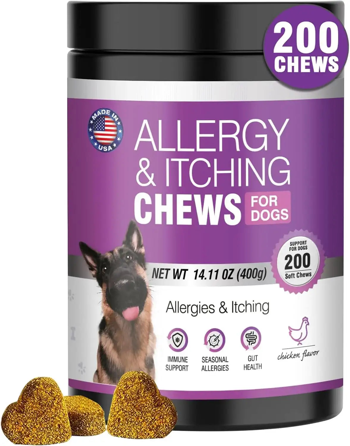 TTLXRL - TTLXRL Dog Allergy Chews 200 Masticables - The Red Vitamin MX - Remedios Para La Picazón De Perros - {{ shop.shopifyCountryName }}